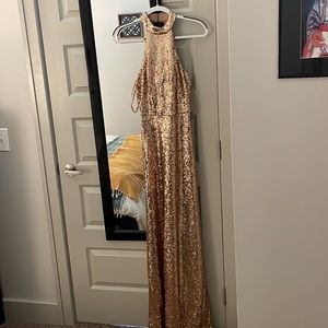 Revelry Tori Bridesmaid Dress Rose Gold